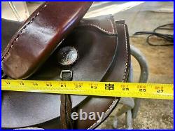 15 1/4 Rocking R Western Saddle with Short 25 Round Skirt & FQHB 7 Gullet