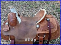 15.5 Billy Cook Ranch Roping Saddle. Made in Sulphur, Oklahoma