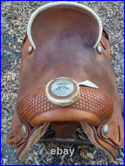 15.5 Billy Cook Ranch Roping Saddle. Made in Sulphur, Oklahoma