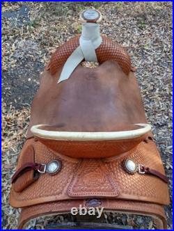 15.5 Billy Cook Ranch Roping Saddle. Made in Sulphur, Oklahoma
