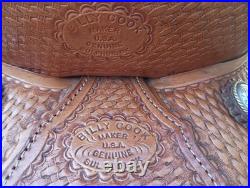 15.5 Billy Cook Ranch Roping Saddle. Made in Sulphur, Oklahoma