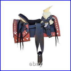 15.5 Black Charro Working Economica Saddle Montura Trabajo