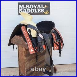 15.5 Black Charro Working Economica Saddle Montura Trabajo