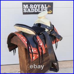 15.5 Black Charro Working Economica Saddle Montura Trabajo