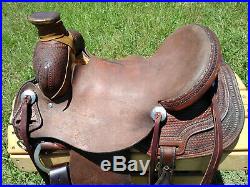 15.5 Court's Ranch Roping Saddle Made in Texas