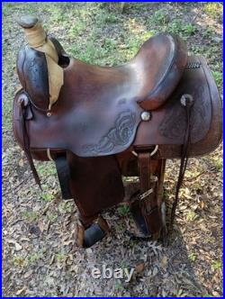 15.5 James Norris Ranch Roping Saddle