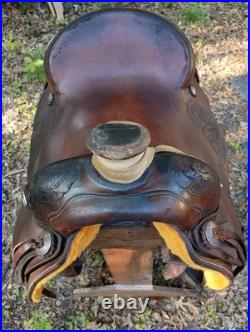 15.5 James Norris Ranch Roping Saddle