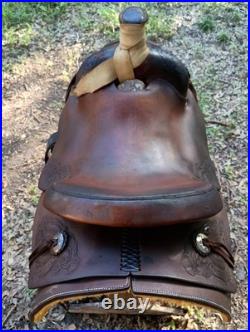 15.5 James Norris Ranch Roping Saddle