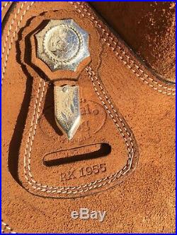 15.5 Royal King rough out leather Western training saddle withVeriflex tree