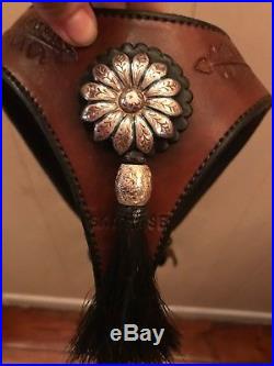 15.5'' Skyhorse Western Saddle w Sterling Silver Matching Breastplate/Headstall