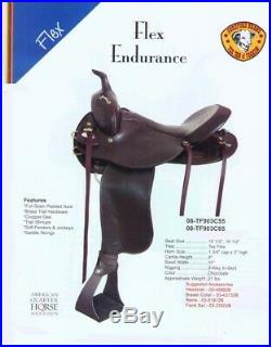 15.5 Tex Tan Flex Trail Western Endurance Saddle
