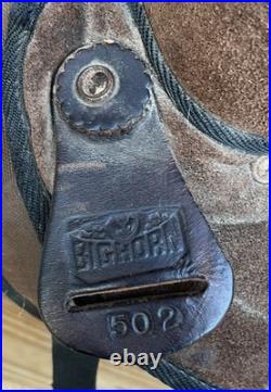 15 Big Horn 502 Codura Western Saddle Lightweight Hybrid Suede/Nylon