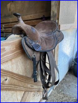 15 Big Horn 502 Codura Western Saddle Lightweight Hybrid Suede/Nylon