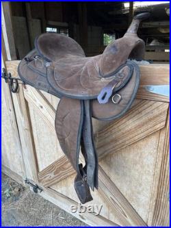 15 Big Horn 502 Codura Western Saddle Lightweight Hybrid Suede/Nylon