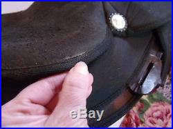 15'' Black Abetta Western Trail Saddle Round Skirt Regular Qhbars