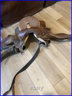 15'' Black abetta Trail Western saddle QH BARS