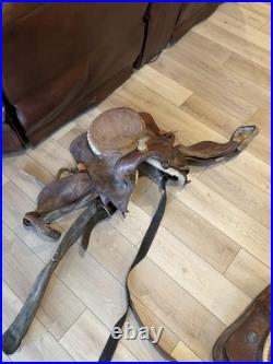 15'' Black abetta Trail Western saddle QH BARS