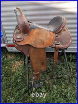 15 Circle Y Lisa Lockhart Flex 2 Barrel Saddle Western Horse Tack NICE
