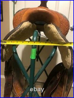 15 Circle Y Western Equitation Show Saddle with Silver