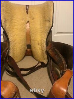 15 Circle Y Western Equitation Show Saddle with Silver