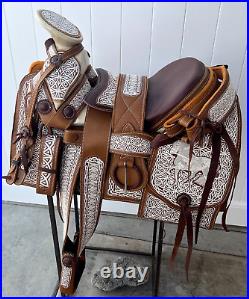 15 Embroidered Charro Horse Saddle, Montura Charra Para Caballo