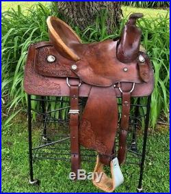 15 High Back Slick Seat Western Ranch Horse / Cowboy Saddle