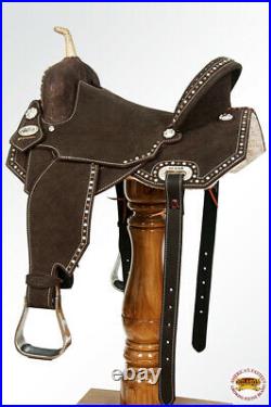 15 In Flex Tree Western Horse Saddle In American Leather Barrel Trail U-Z-15