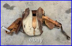 15 In. Used Western Saddle Dark Brown Barrel Leather 1400 Free Shipping
