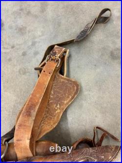 15 In. Used Western Saddle Dark Brown Barrel Leather 1400 Free Shipping
