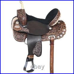15 In Western Horse Saddle American Leather Treeless Trail Barrel Hilason