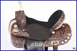15 In Western Horse Saddle American Leather Treeless Trail Barrel Hilason