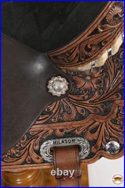 15 In Western Horse Saddle American Leather Treeless Trail Barrel Hilason