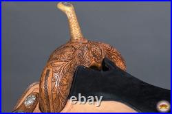 15 In Western Horse Saddle Hilason In American Leather Flex Tree Barrel Trail