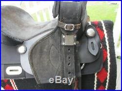 15'' KS415 KING SERIES KRYPTON Black western Trail saddle LEATHER & CORDURA FQHB