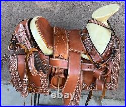 15 Mexican Saddle, Montura Charra Para Caballo, Charro Saddle