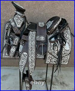 15 Montura Charra Bordada Para Caballo, Emboidered Mexican Charro Saddle