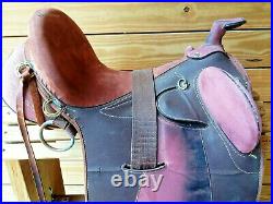 15 Pink Suede Outback Australian Trail Saddle with Horn