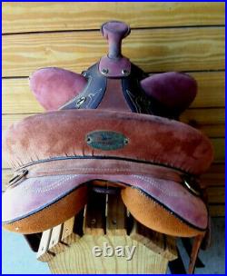 15 Pink Suede Outback Australian Trail Saddle with Horn
