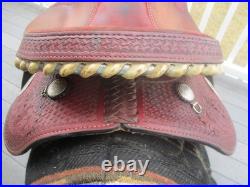 15'' Qh Bars Rocking R Saddlery Bear Trap Western Barrel Saddle USA