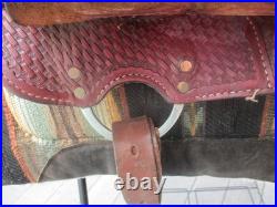 15'' Qh Bars Rocking R Saddlery Bear Trap Western Barrel Saddle USA