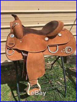 15 Royal King rough out leather Western training saddle