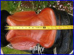 15 Simco Western Saddle Black with Russet Seat Lightweight Genuine Fleece (WS28)