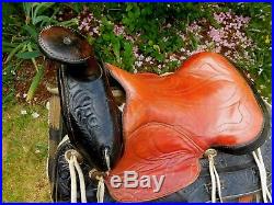 15 Simco Western Saddle Black with Russet Seat Lightweight Genuine Fleece (WS28)