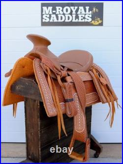 15 Tan Square Skirt Charro Montura Saddle