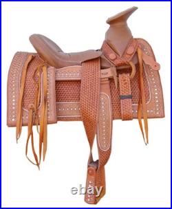 15 Tan Square Skirt Charro Montura Saddle