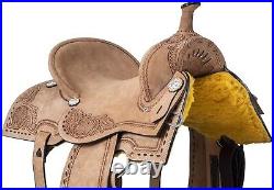 15 Western Roughout Saddle Amarillo by Royal King Tooled Roughout Leather