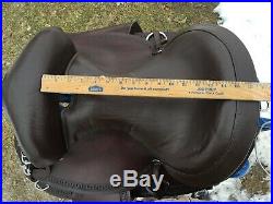 15 brown leather hornless gaited horse trail/endurance saddle