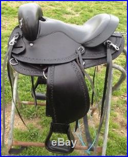 15 hornless Western gaited trail/pleasure endurance saddle black leather