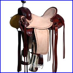 16BH 15 In Western Horse Saddle American Leather Ranch Roping Trail Hilason