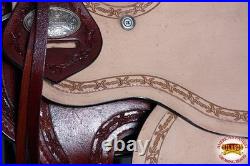 16BH 15 In Western Horse Saddle American Leather Ranch Roping Trail Hilason